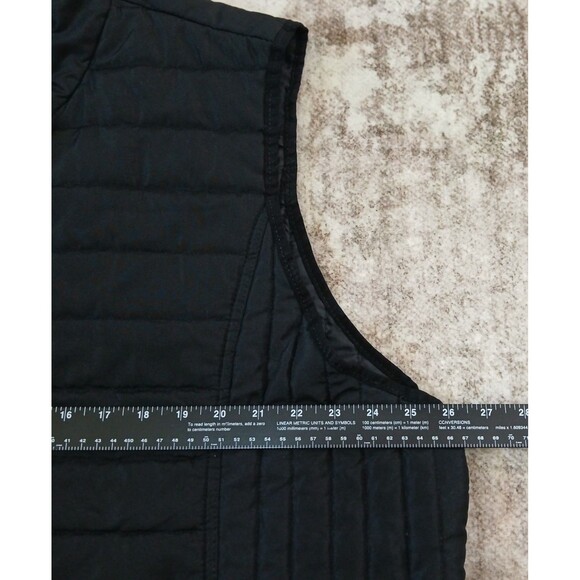 Style&co. Black Quilted Puffer Vest Women's Size 3X Gold Snaps & Zipper Everyday - Picture 7 of 13